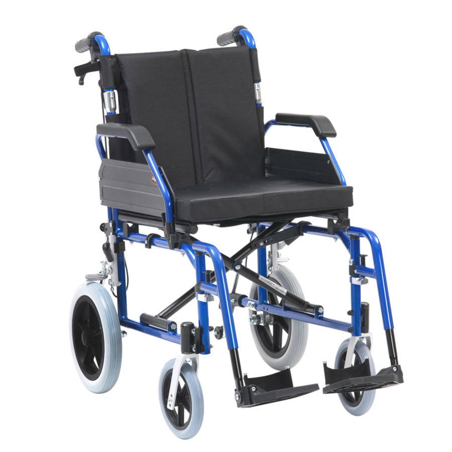 Enigma XS Aluminium Wheelchair with Transit Wheels - Blue